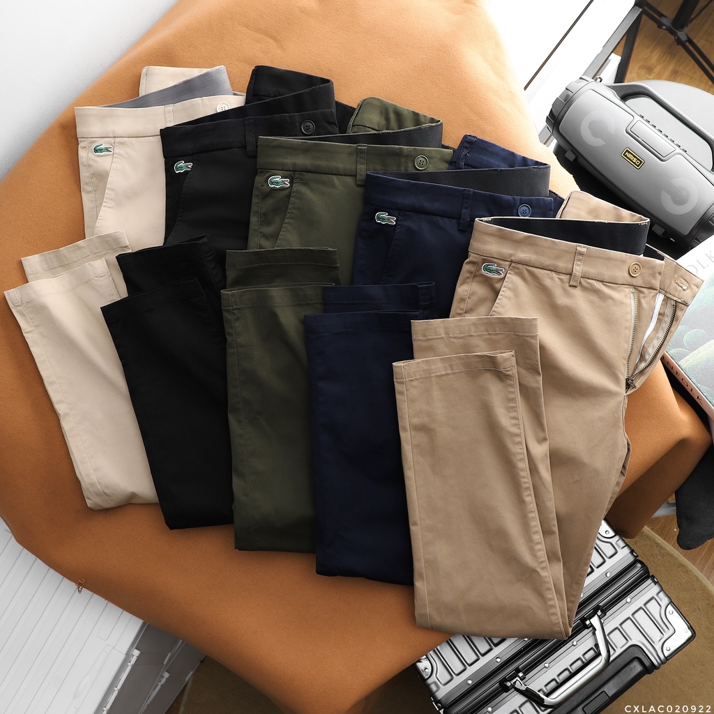 Quần Kaki Dài Nam LCST 2 Cạp Chun Ẩn Form Slim Fit,Chất Vải Kaki Cotton Co Giãn, ống quần 15 -17cm