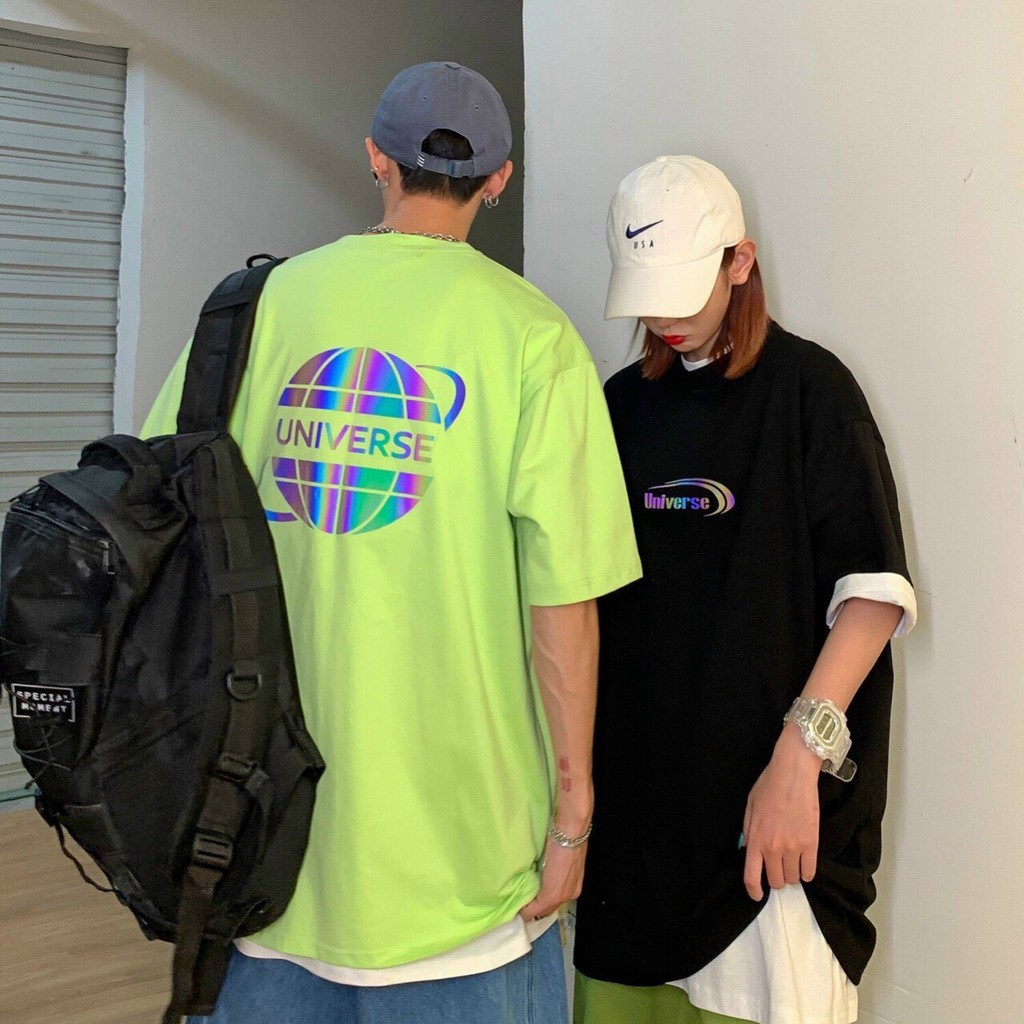 Áo thun unisex dạ quang - Áo thun phản quang Universe in cao cấp