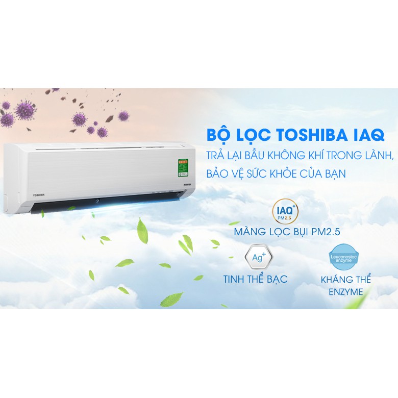 Máy lạnh Toshiba Inverter 1 HP RAS-H10D2KCVG-V (Miễn phí giao tại HCM-ngoài tỉnh liên hệ shop)