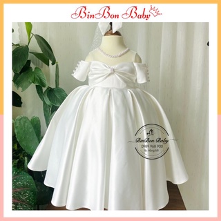 Váy công chúa cho bé BinBon Baby,đầm công chúa fom dài cô dâu