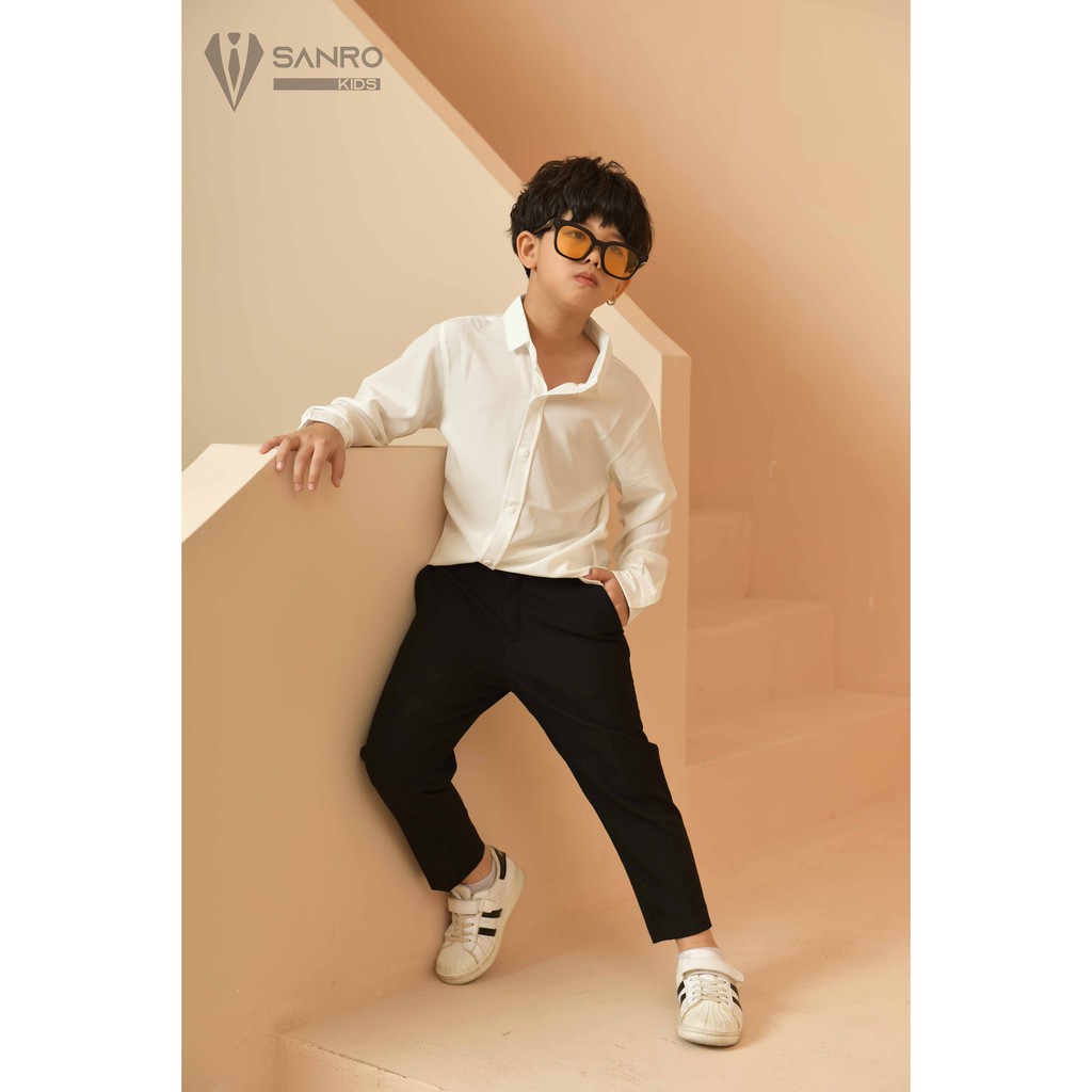 Áo sơ mi trắng tinh khiết cao cấp sang trọng cho bé yêu