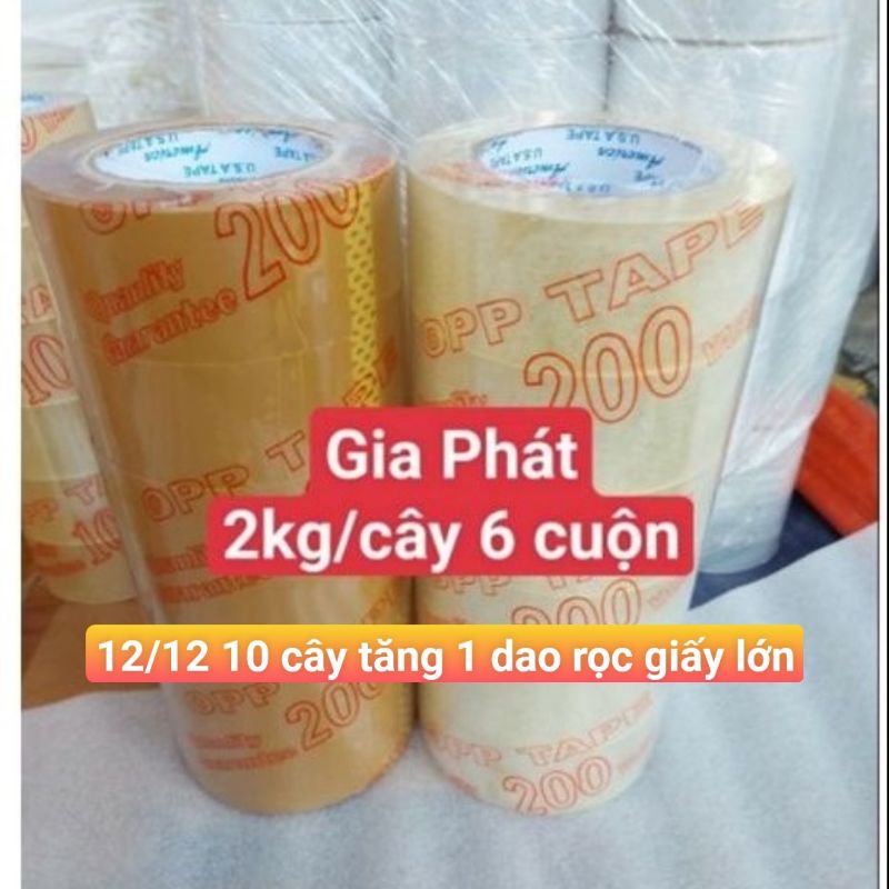 [GIÁ SỈ] Băng keo 200y loại dày (2kg/cây 6 cuộn)