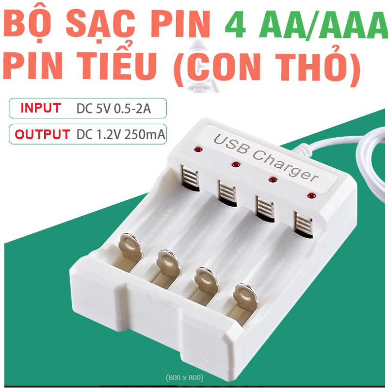 Sạc pin AA/AAA 1.2v Bmax B04 dùng sạc pin xe mô hình