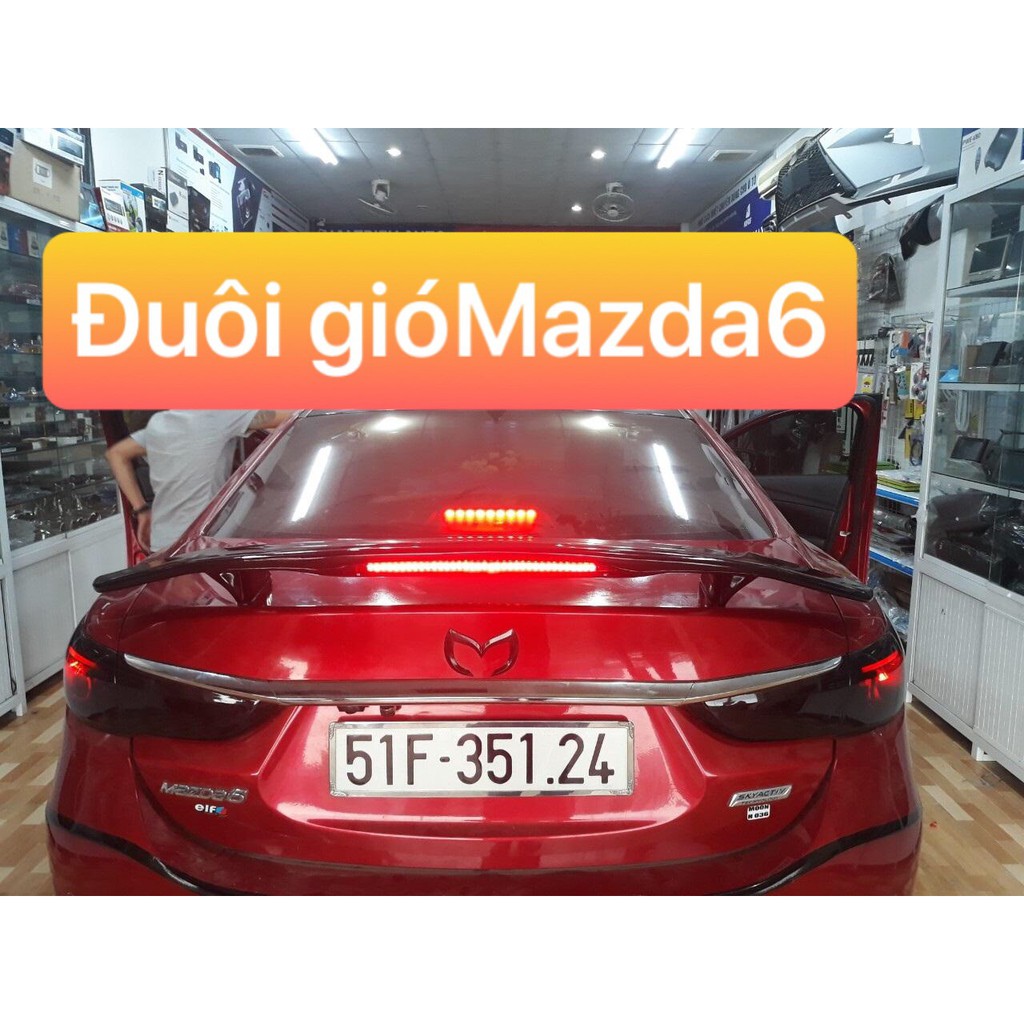 Đuôi gió thể thao Mazda 6 - Có đèn, mộc chưa sơn