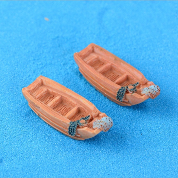 Mô hình xuồng ghe , thuyền gỗ dùng trang trí tiểu cảnh, terrarium, DIY