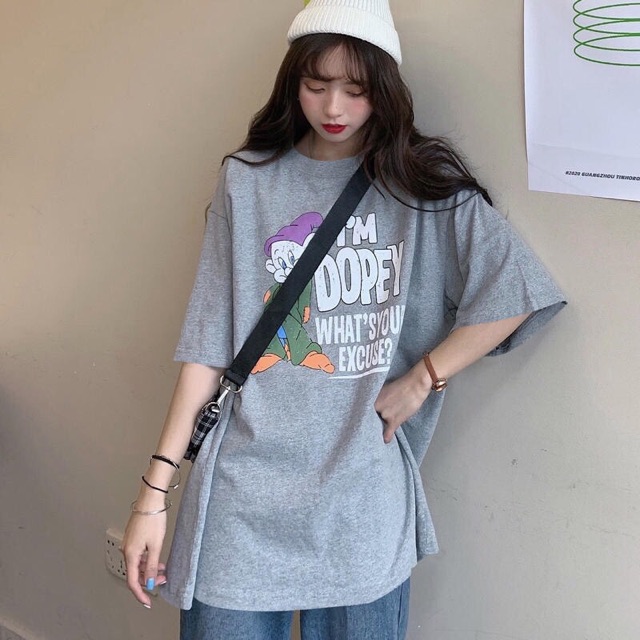 Áo phông form rộng FREESHIP Tay Lỡ Doopey Unisex Form Rộng Freesize Phong Cách Ulzzang Cực Xịn [ Áo Thun Chữ ]