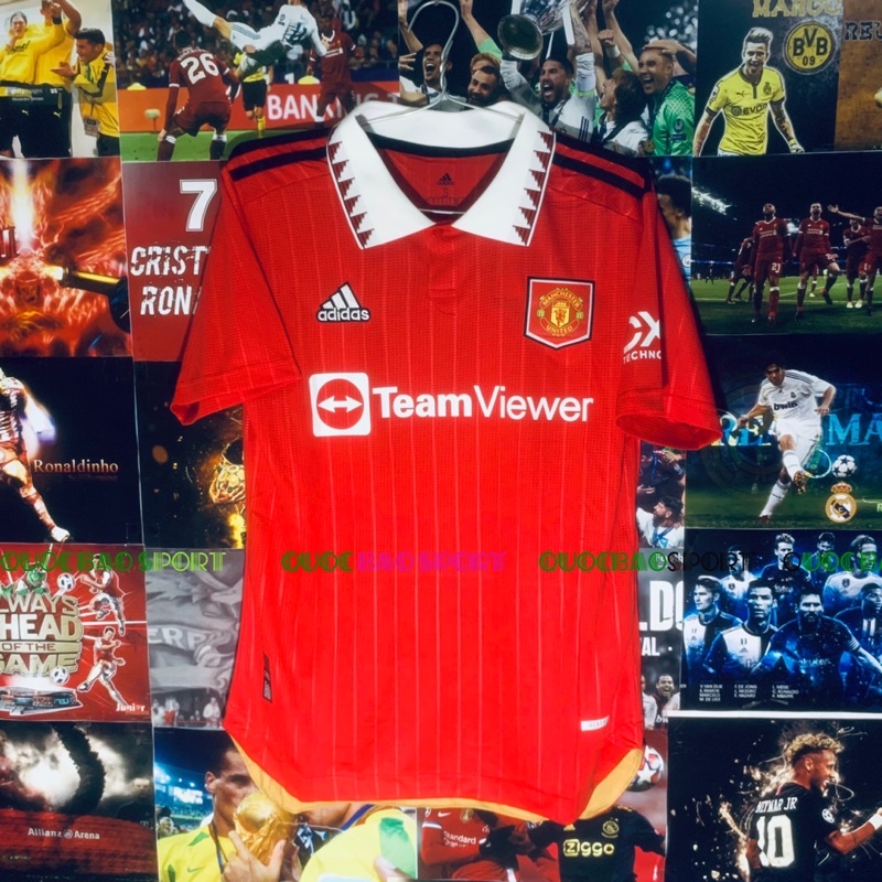 ManU  đỏ sân mùa giải 22/23-Bộ áo bóng đá bản Fan vải Thái cao cấp