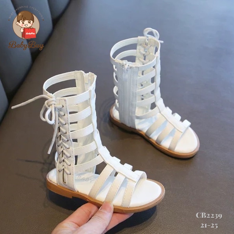 SANDAL CHIẾN BINH  CHO BÉ GÁI , DÉP SANDAL CAO CỔ BÉ GÁI THẮT DÂY BÊN HÔNG
