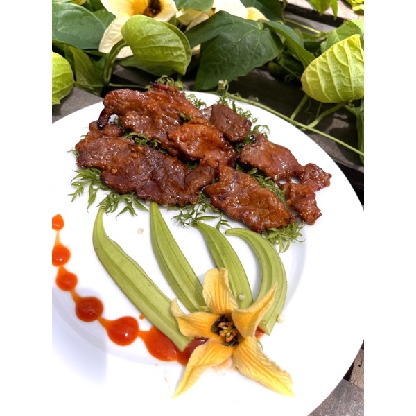 Thịt Nai Phi Lê ướp sate hộp 500gr (giao tphcm)