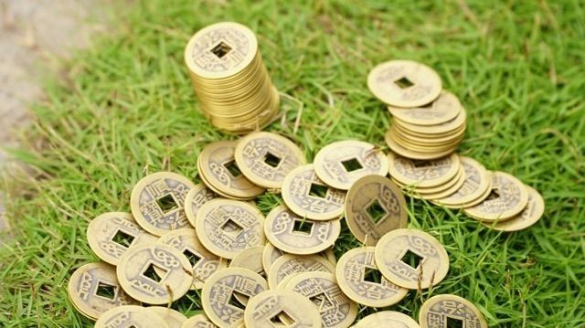 Tiền Xu Chiêu Tài Chất Liệu Đồng Vàng | BigBuy360 - bigbuy360.vn