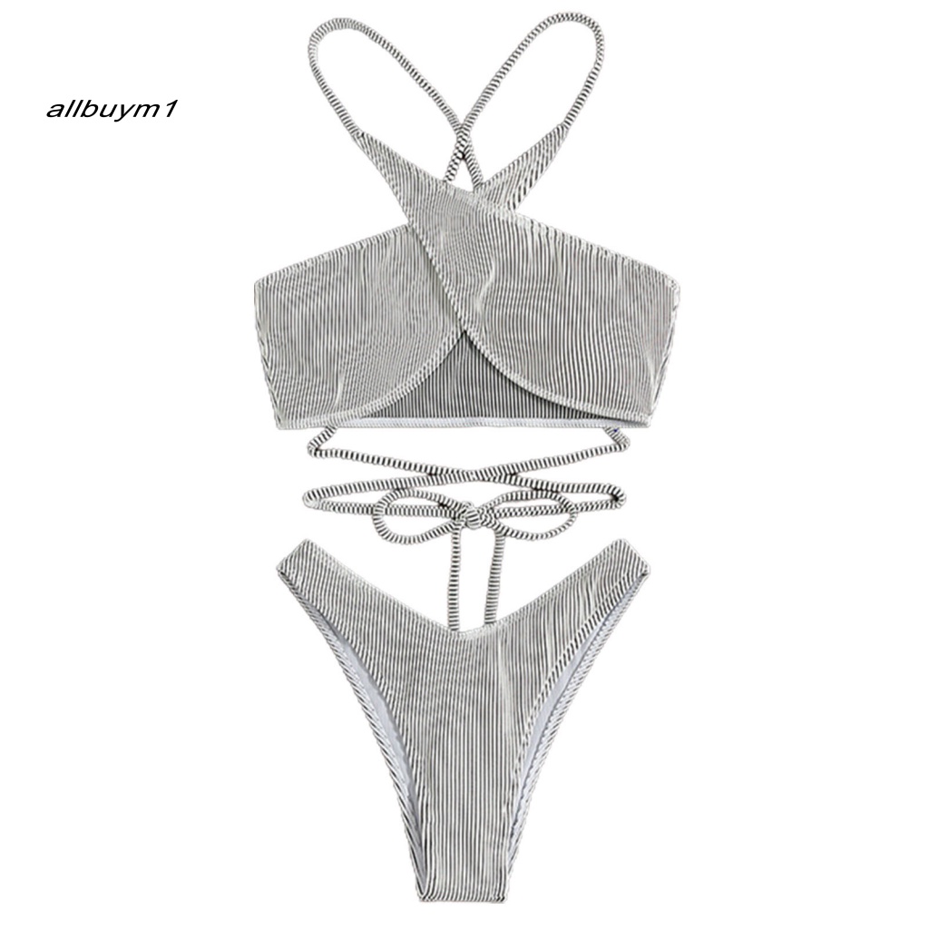 Bộ Đồ Tắm Bikini Siêu Mềm Cột Dây Thời Trang Mùa Hè Cho Nữ