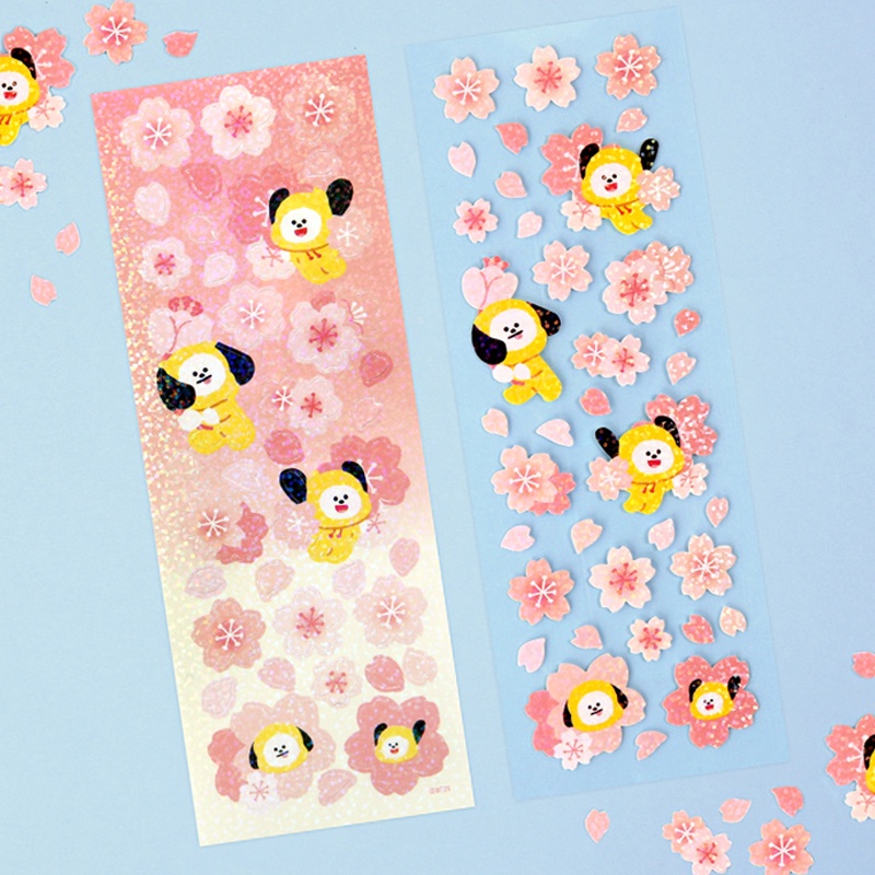 Sticker dán tường hình BT21 Hologram