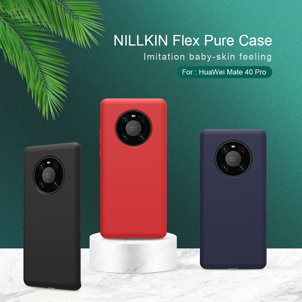 Ốp Điện Thoại NILLKIN Flex SIlicon Cho Huawei Mate 40 Pro Lót Bằng Sợi Vải Nhỏ