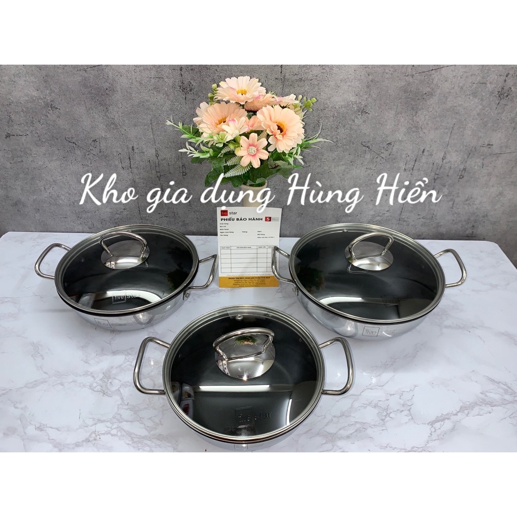 (Mã CHUT002 giảm 8%) Nồi kho cá chống dính 3 đáy Fivestar  - Hàng Chính Hãng