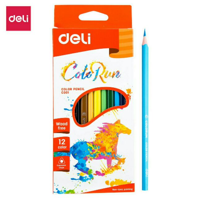 Chì màu deli cao cấp c001 (12 màu)