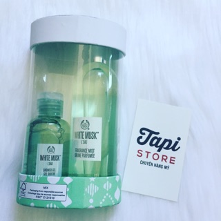 Set xịt thơm The Body Shop White Musk L’eau Mist & Shower Duo