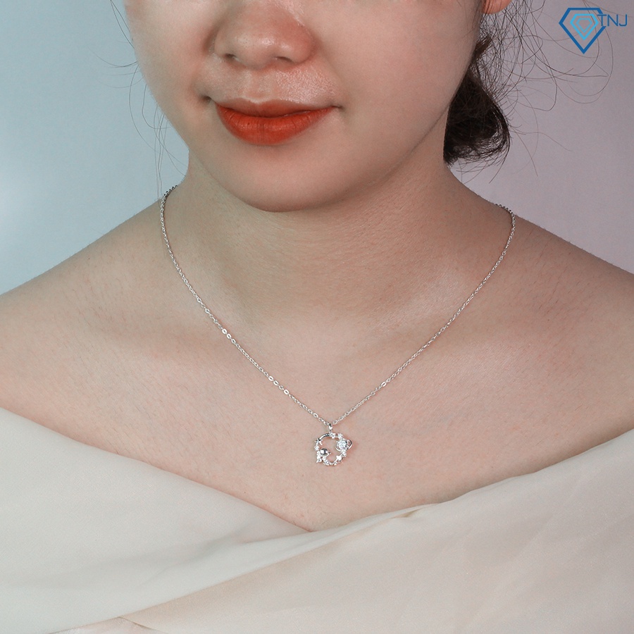 Vòng cổ phi hành gia vũ trụ bằng bạc cho nữ DCN0597 Trang Sức TNJ