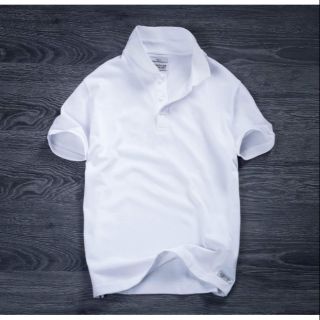 Áo thun cổ trụ màu trắng