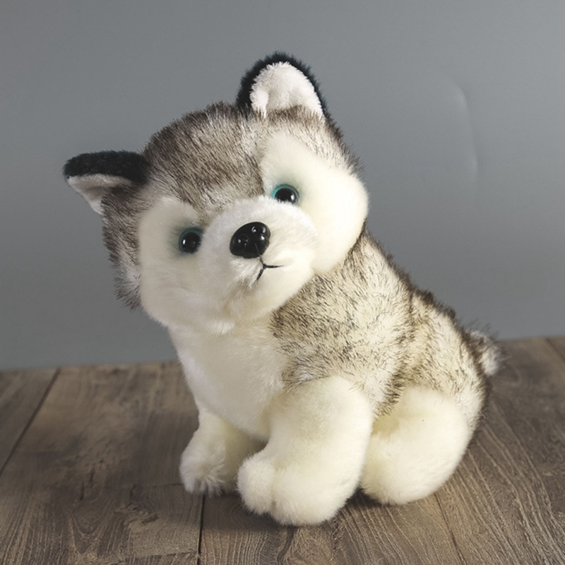 Chó Husky Nhồi Bông 18cm Xinh Xắn Cho Bé