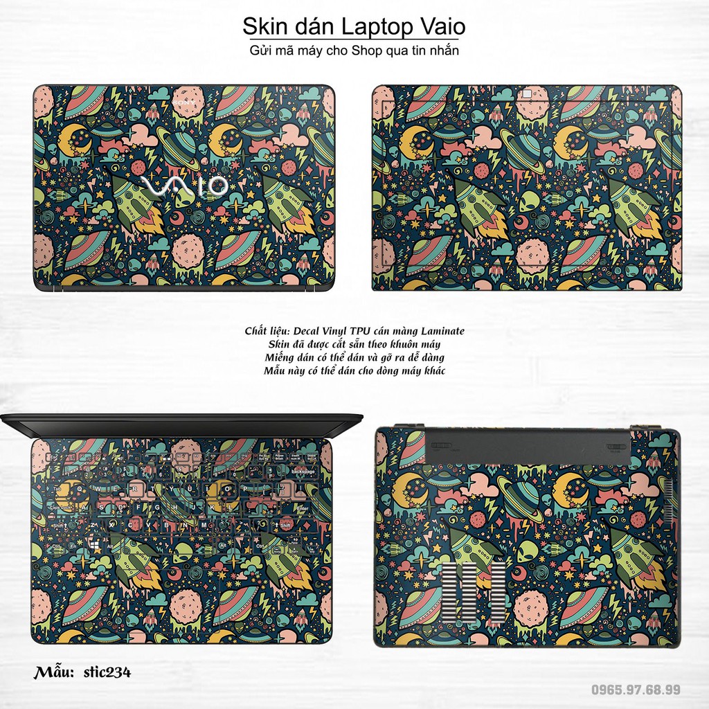 Skin dán Laptop Sony Vaio in hình Hoa văn sticker _nhiều mẫu 38 (inbox mã máy cho Shop)