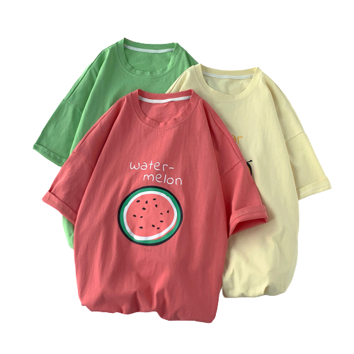 Áo thun tay lỡ nữ SAM CLO phông form rộng freesize dáng Unisex mặc cặp, nhóm, lớp in hình trái cây | BigBuy360 - bigbuy360.vn