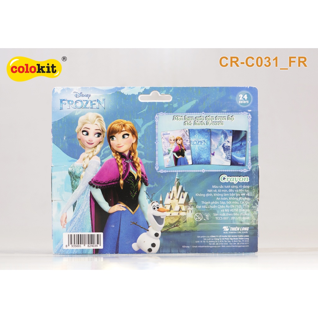 Bút Sáp Màu Colokit Disney Frozen CR-C031/FR - 24 Màu