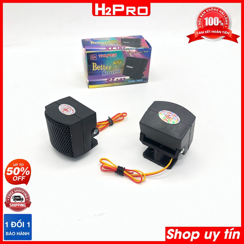 Đôi loa treble thạch anh THUPER ST107 H2Pro 20W-8 ôm (2 loa), (tặng tụ 20K, đã hàn sẵn trong loa)