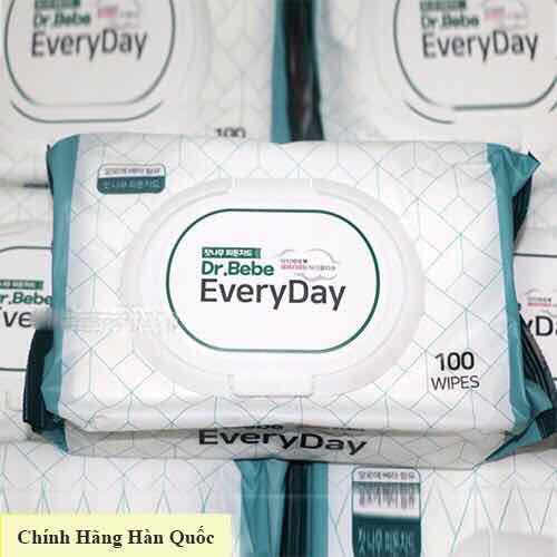 [Mã HCMST5 giảm 10K đơn 99K] Khăn giấy ướt Dr.Bebe EveryDay - Hàn Quốc 100 tờ