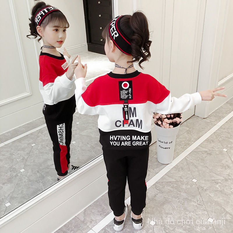 Girls Spring Suit Sweaters New Kids Fashion Baby Girls Spring And Autumn, Two Piece Children's Clothes