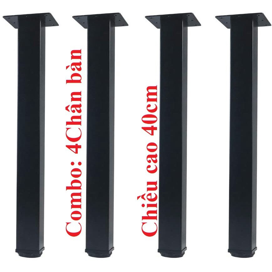 Chân bàn sắt cao 40cm, kiểu chân trụ thẳng vuông 30x30 tặng kèm 16con ốc nhé !!!
