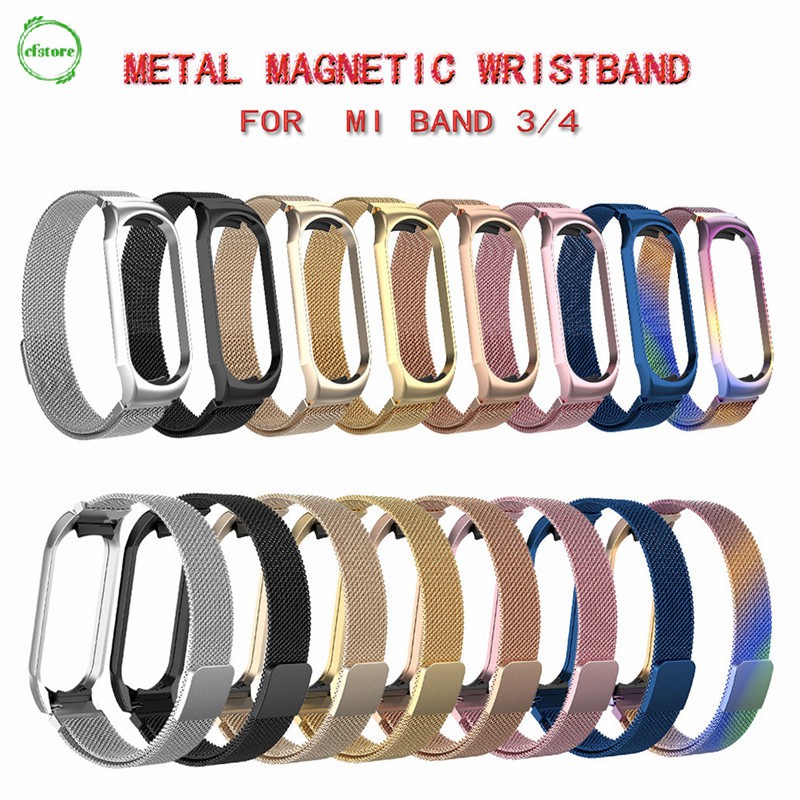 Dây đeo nam châm cho đồng hồ Xiaomi Mi Band 3/4 nhiều màu bắt mắt