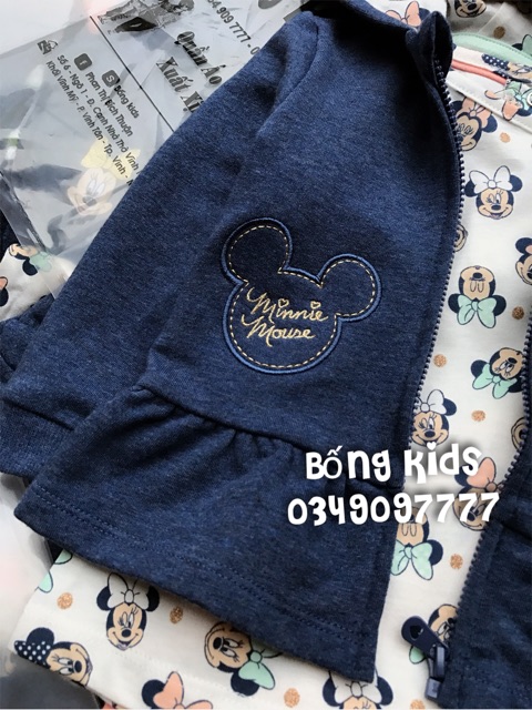 Set 3 Bé Gái Khoác Peplum Minnie Navy C&amp;A 3-5kg