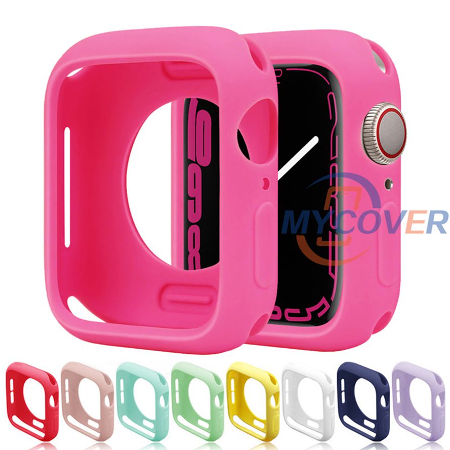 Ốp Bảo Vệ Bằng Silicone Dành Cho iWatch Series 7 6 SE 5 4 3 2 1 45mm 41mm 44mm 40mm 42mm 38mm