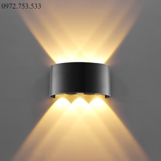 Đèn hắt tường,đèn led 2 đầu 6 mắt trang trí sân vườn,cầu thang trong nhà