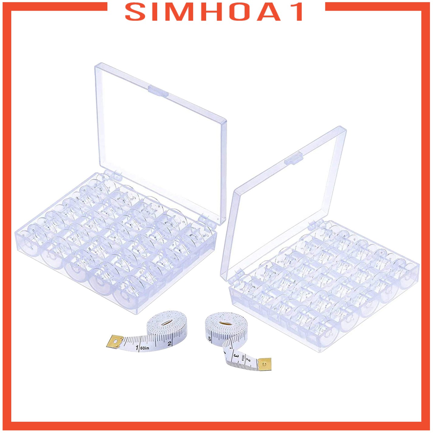 Set 50 Suốt Chỉ Trong Suốt Kèm Hộp Đựng