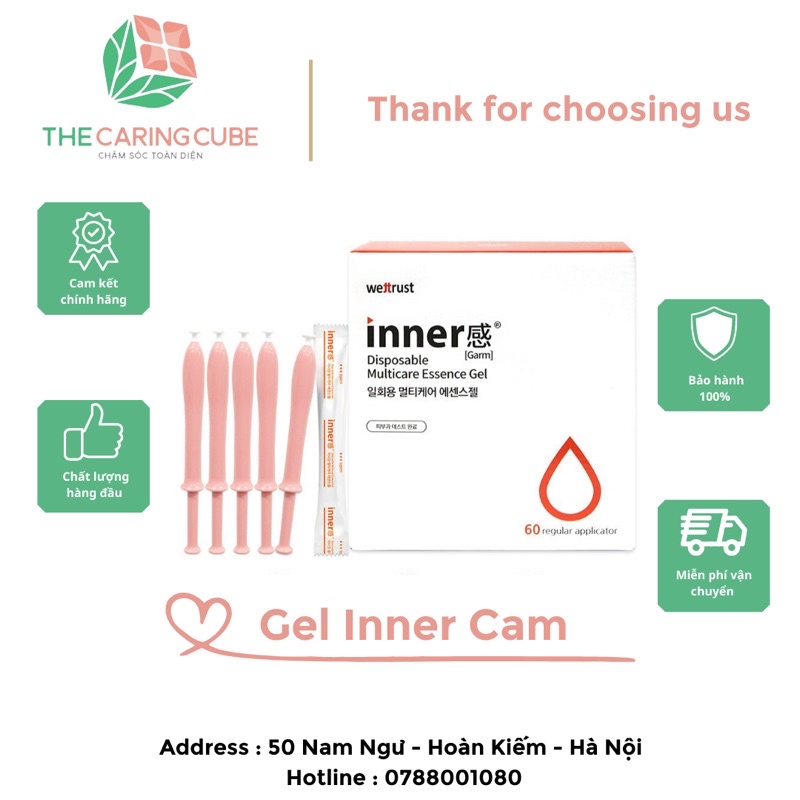 Gel Inner, dung dịch vệ sinh phụ nữ Hàn Quốc cân bằng độ pH, dưỡng ẩm và làm sạch - The Caring Cube