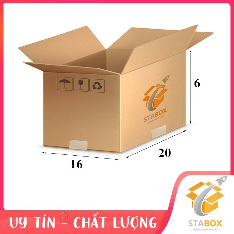 Bộ 50 Hộp Carton 20x16x6 Cm Hộp Carton Giá Rẻ