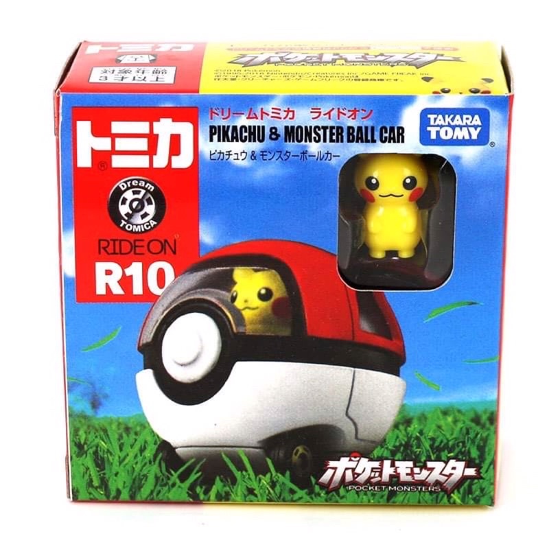 Xe Mô Hình Takara Tomy Tomica Dream Tomica Ride On R10 Pikachu &amp; Monster Ball Car