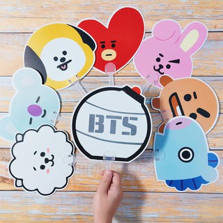 Quạt nhựa cầm tay BTS BT21 đáng yêu