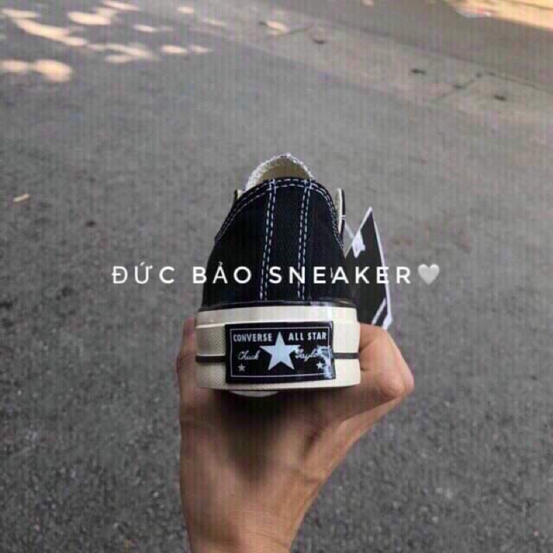 Giày converse đen 1970 cao , thấp lót xanh (Hàng 11 thể thao nam nữ sneaker Full hộp