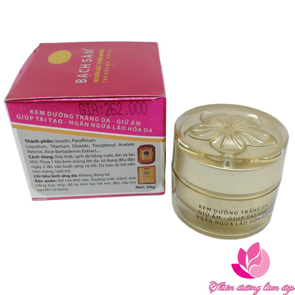Kem dưỡng trắng da giữ ẩm giúp tái tạo ngăn ngừa lão hóa da K9 BẠCH SÂM 30g