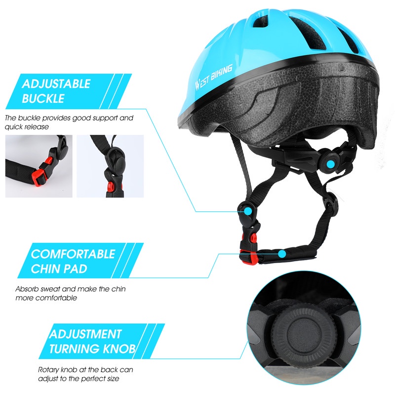 Mũ bảo hiểm WEST BIKING YP0708091 siêu nhẹ bảo vệ an toàn cho bé đi xe đạp/trượt ván