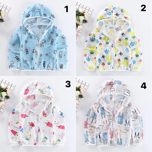 Áo khoác nhẹ, áo chống nắng, hoạ tiết xinh xắn