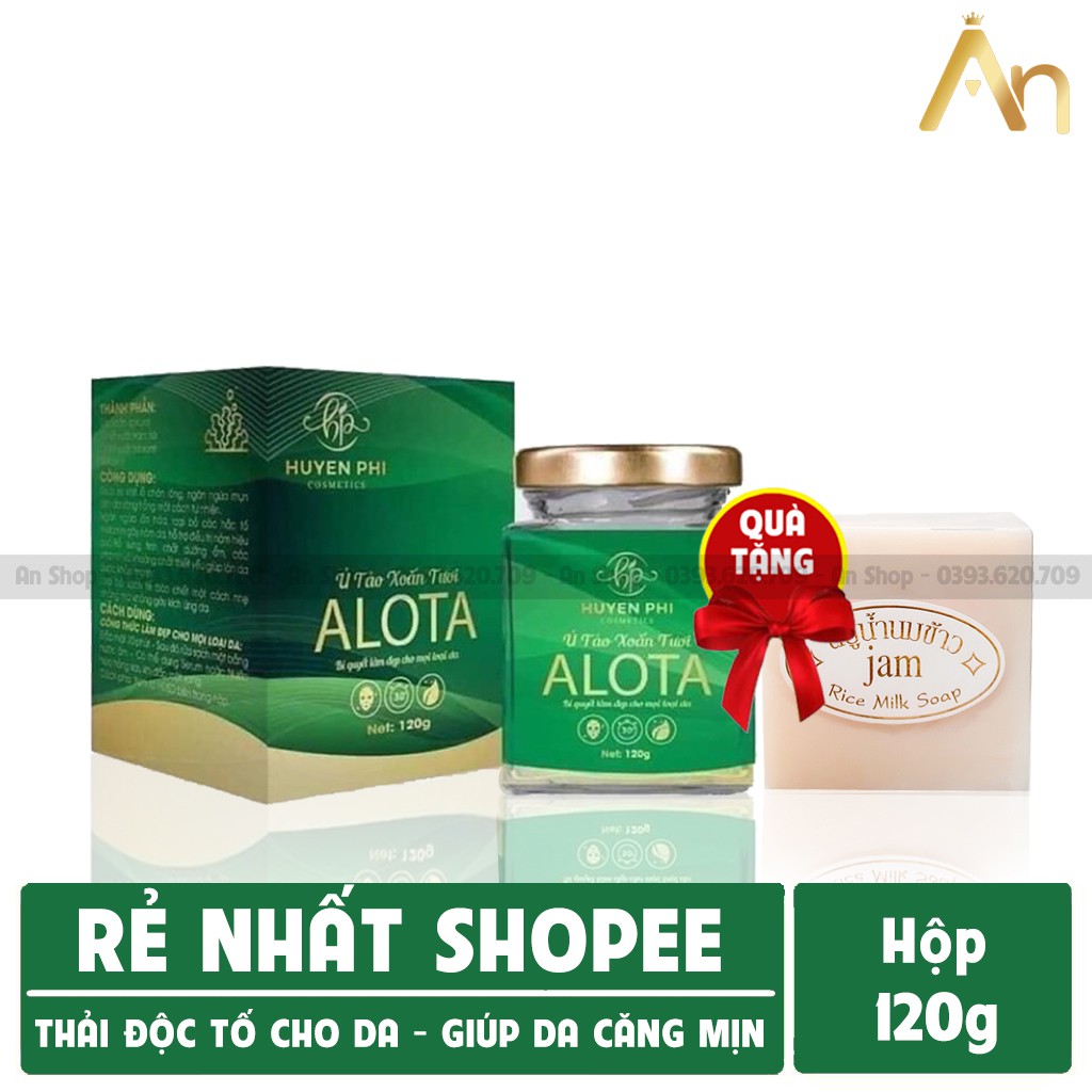 Ủ tảo xoắn tươi Alota Huyền Phi ⚡️FREESHIP⚡️ Làm da săn chắc, cải thiện da Không đều màu, Chống lão hoá da