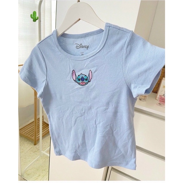 Áo croptop hình xinh xanh PCM