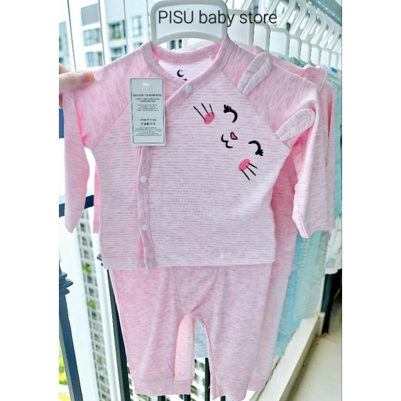 Moon -  Bộ cài chéo dài tay sơ sinh Moon petit cho bé 3-7kg