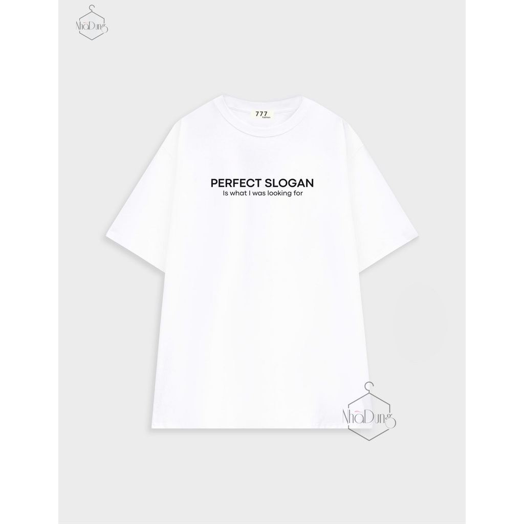 Áo thun áo phông nữ form basic vải cotton 100% tay ngắn thoáng mát mềm mịn tốt in chữ Perfect Slogan freesize dưới 58kg