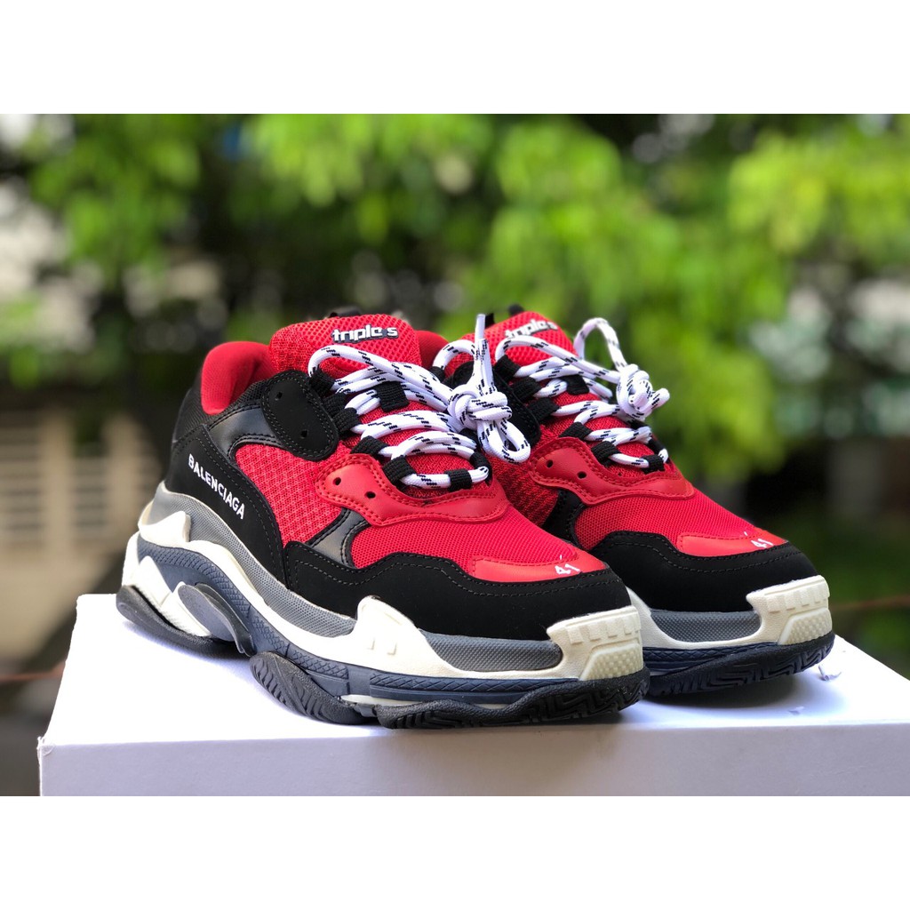[ FULL BOX ] Giày balenci trip đỏ R.E.P nam nữ