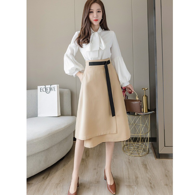 Chân Váy Chữ A Dáng Dài Màu Đen Thiết Kế Lệch Tà Size S-xl | BigBuy360 - bigbuy360.vn