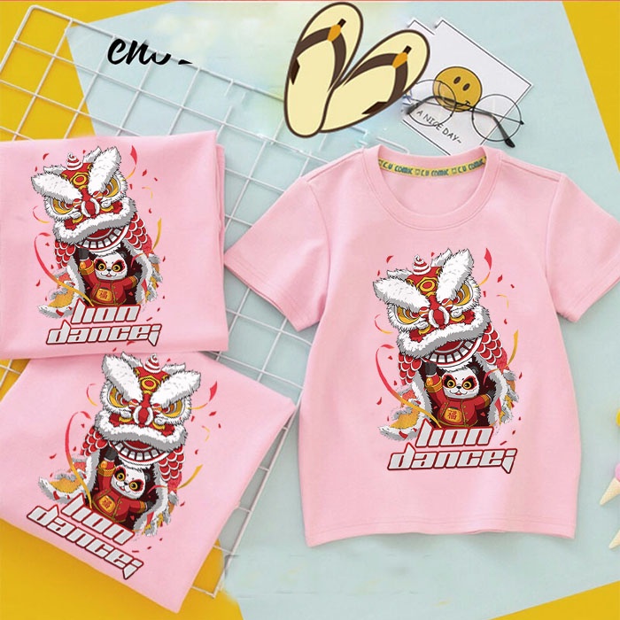 Áo Thun Tết 2023 In Hình Múa Lân Siêu Đẹp Đủ Size Từ 5-100kg LX08 | Áo Chất Store